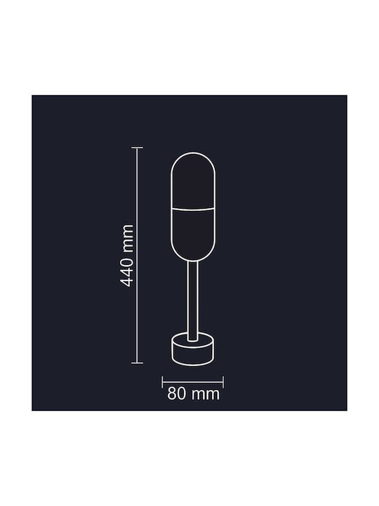 Polux Outdoor Floor Lamp Small Post 10W IP44 for E27 Light Bulb Black