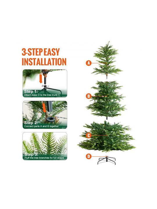 Christmas Tree 230cm with 1319 Branches and with LED Lighting