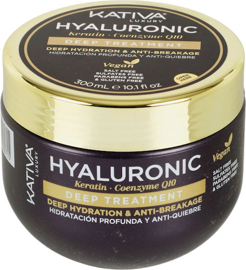 Kativa Hyaluronic Μάσκα Μαλλιών για Ενυδάτωση με Υαλουρονικό Οξύ & Κερατίνη 300ml