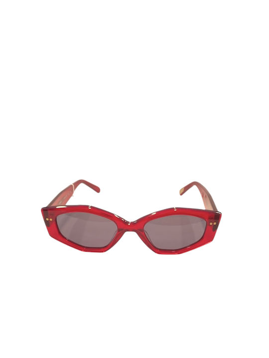 Bluesky Women's Sunglasses with Red Plastic Frame and Red Lens Embree-Rouge-52