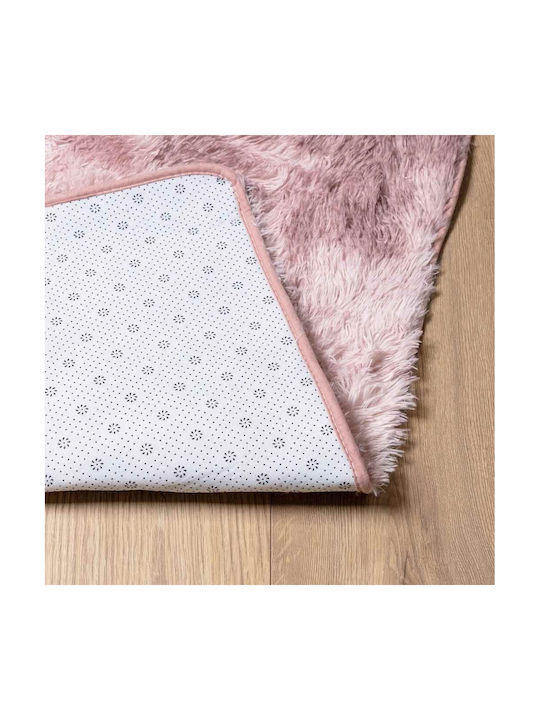 vidaXL Αντιολισθητικό Χαλί Ορθογώνιο Shaggy Σκ. Ροζ 160x160cm