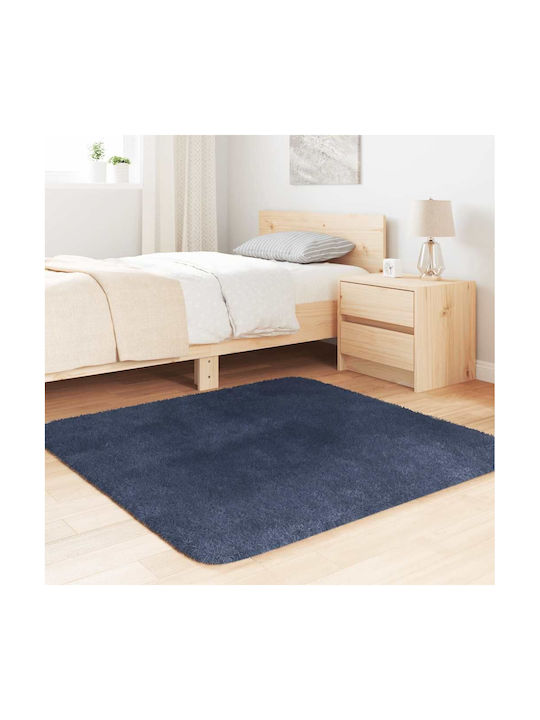 vidaXL Αντιολισθητικό Χαλί Ορθογώνιο Shaggy Μπλε 120x120cm