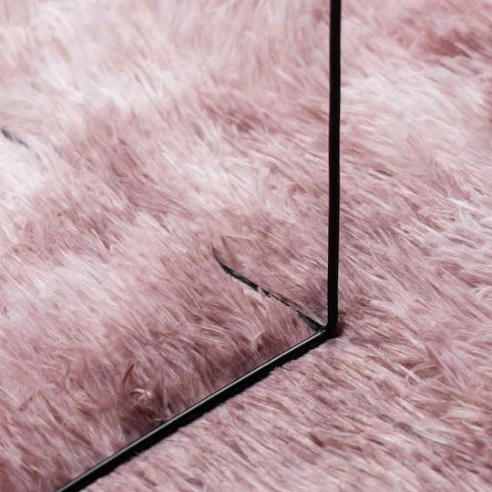 vidaXL Anti-slip Rug Rectangular Shaggy Dk. Pink