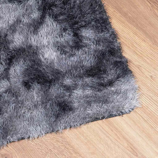 vidaXL Antiderapant Covor Rectangular Shaggy Gri închis