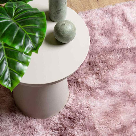vidaXL Anti-slip Rug Rectangular Shaggy Dk. Pink