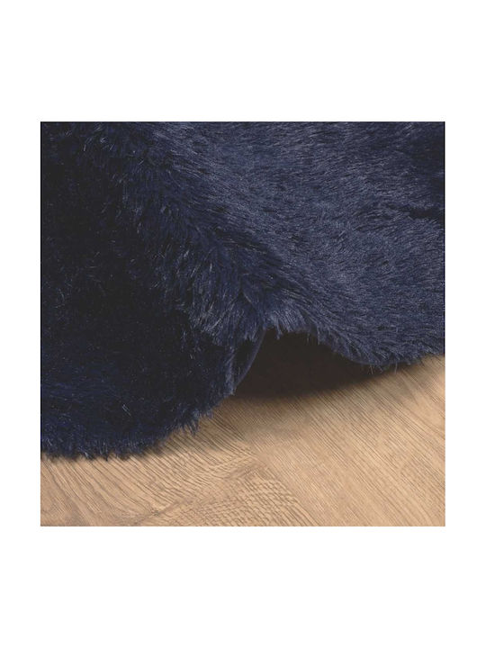 vidaXL Αντιολισθητικό Χαλί Ορθογώνιο Shaggy Μπλε 120x120cm