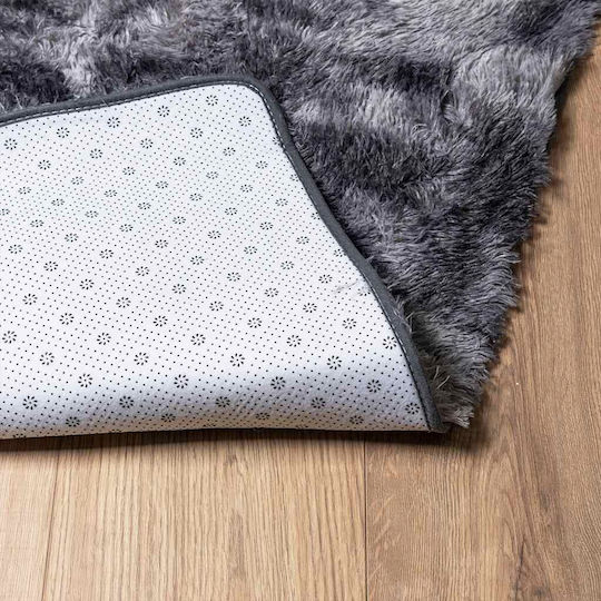vidaXL Antiderapant Covor Rectangular Shaggy Gri închis