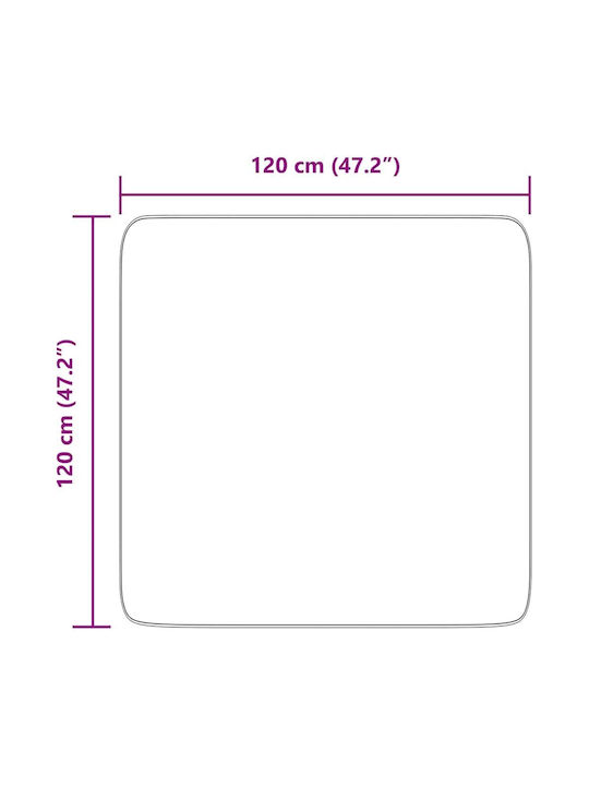 vidaXL Αντιολισθητικό Χαλί Ορθογώνιο Shaggy Σκ. Ροζ 120x120cm