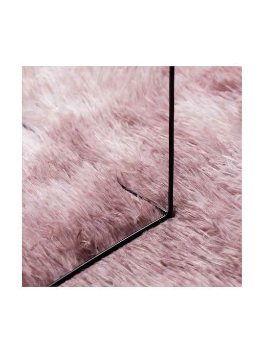 vidaXL Αντιολισθητικό Χαλί Ορθογώνιο Shaggy Ροζ 160x160cm