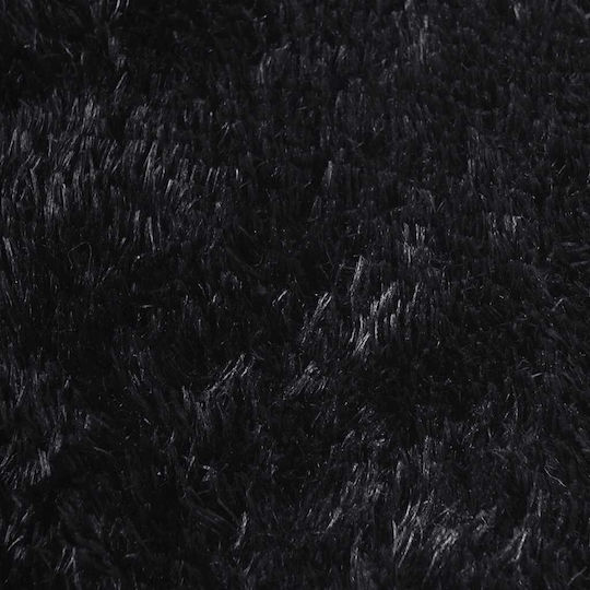 vidaXL Anti-slip Rug Rectangular Shaggy Black