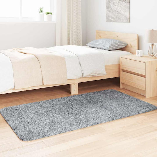 vidaXL Navarra Non-Slip Shaggy Runner Rug Silver Grey 80x150cm