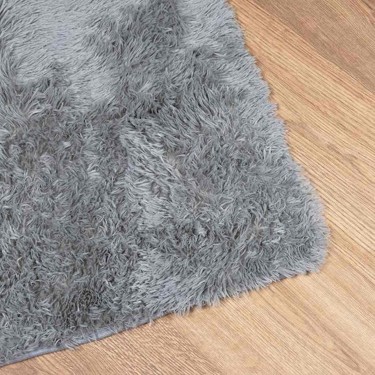 vidaXL Navarra Non-Slip Shaggy Runner Rug Silver Grey 80x150cm