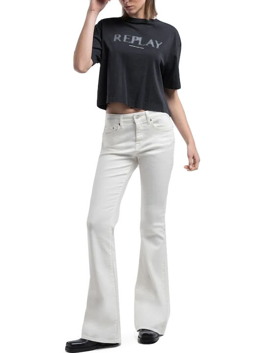 Joella Women's Jean Trousers Flared Ecru