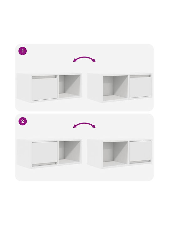 TV Stand White 60x31x25.5cm