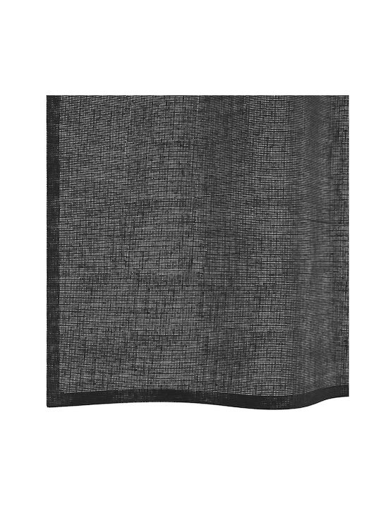 vidaXL Комплект Пердета И Завеси С Копчета Черни 140x260см
