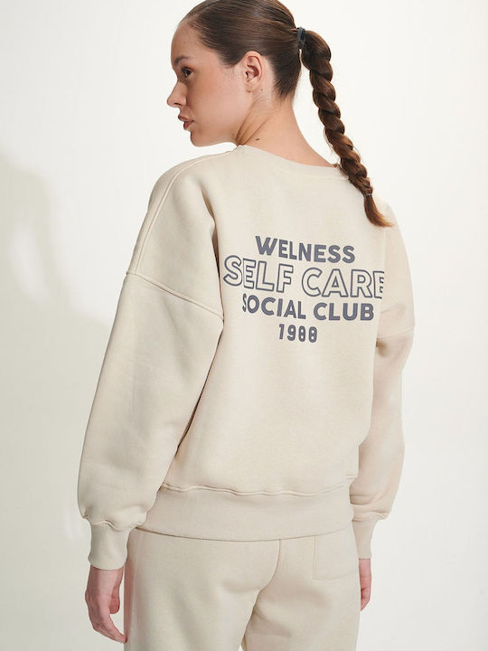 SugarFree Women's Long Fleece Sweatshirt WHITE