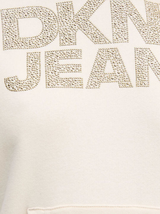 Damen Sweatshirt Kapuzen Beige