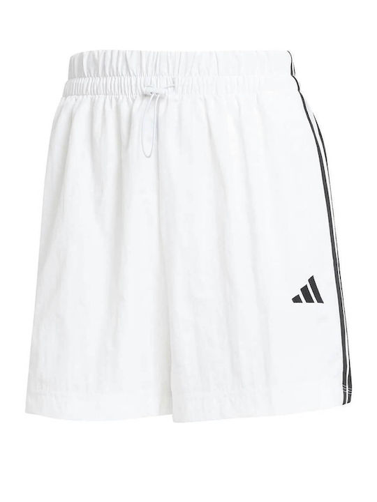 Essentials 3-Stripes Γυναικείο Αθλητικό Σορτς White