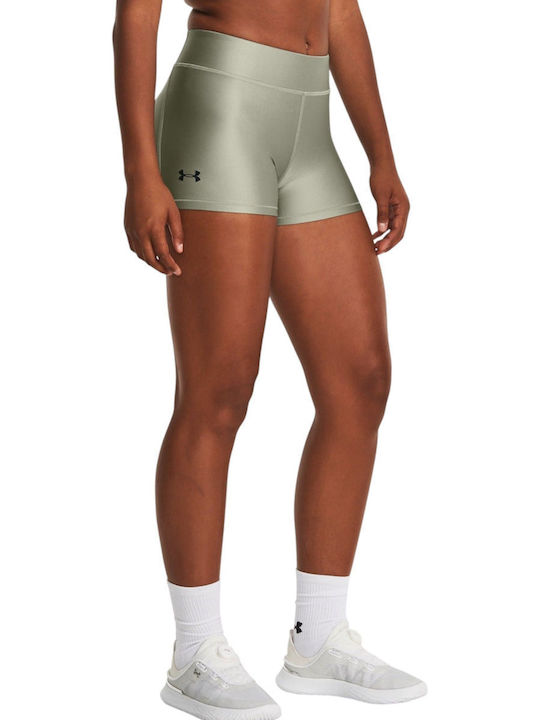 Under Armour Armour Mid Rise Shorty Women's Training Legging Shorts High Waisted Green