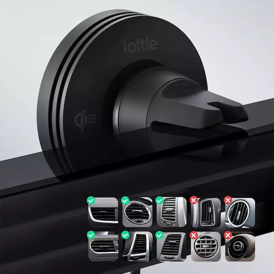 iOttie Velox Mini Car Mobile Mount with Magnet and Wireless Charging Black VLXWCG212