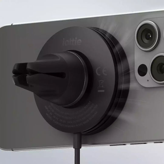 iOttie Velox Mini Car Mobile Mount with Magnet and Wireless Charging Black VLXWCG212