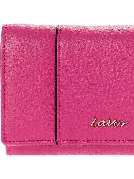 Klein Leder Damen Geldbörse Klassisch mit RFID Fuchsie