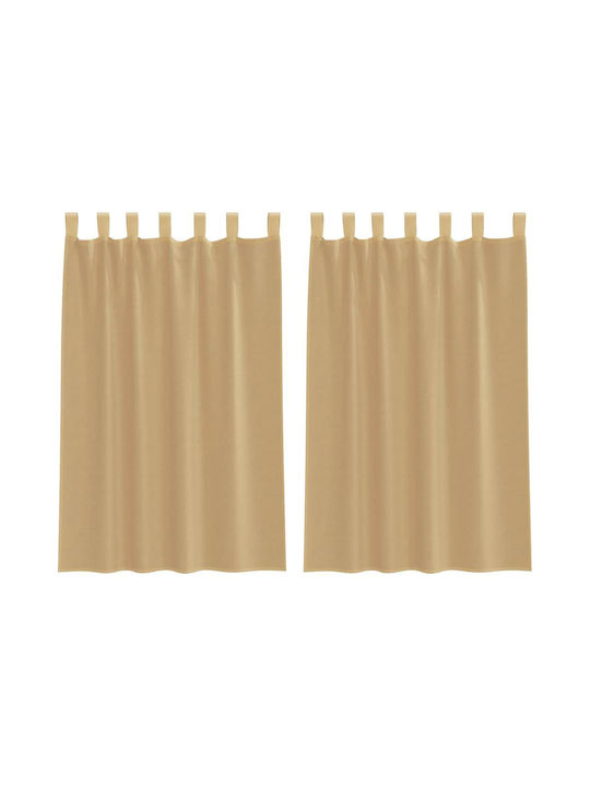 vidaXL Curtain Window with Pencil Pleat Beige 140x