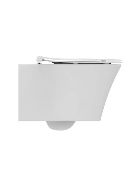 Ideal Standard Wandhängende Toilette mit Schlank Deckel Sanftes Schließen Weiße