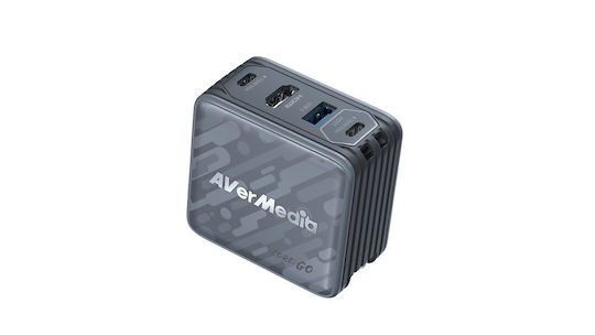 AVerMedia Charger Without Cable GaN with USB-A Port and 2 USB-C Ports 100W Power Delivery Blacks (GC313 Core GO)