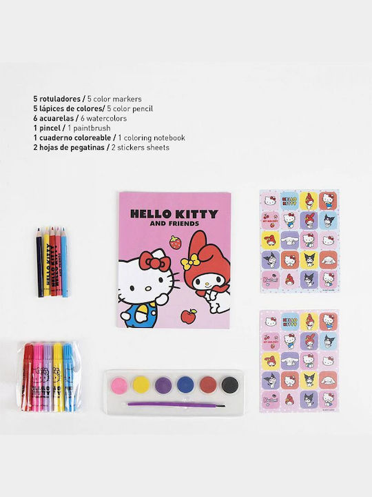 Cerda Hello Kitty Σχολική Τσάντα Πλάτης Δημοτικού Ροζ