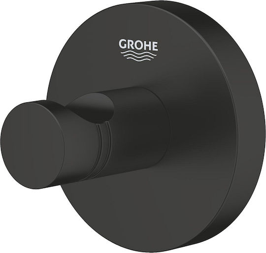 Grohe Essentials Cârlig de Baie Simplu cu șuruburi Negru Grohe Essentials Cârlig de Baie Simplu cu șuruburi Negru