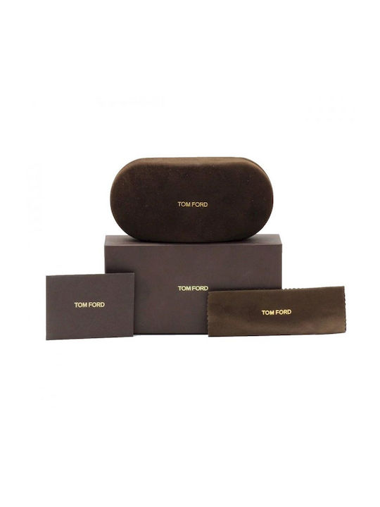 Tom Ford Men's Sunglasses with Black Horn-Rimmed Frame and Yellow Gradient Lens FT1225 01E