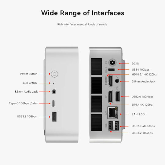 Beelink SER8 Mini PC (Ryzen 7 8745HS/24GB DDR5/1TB SSD/W11 Pro)