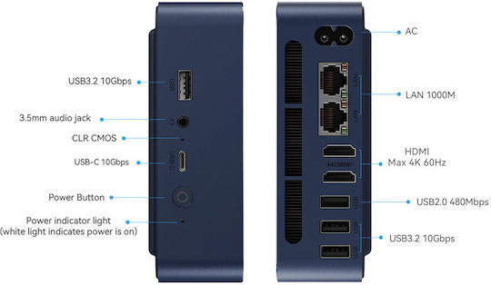 Beelink EQ14 Мини PC (N-Series N150/16GB DDR4/500GB SSD/W11 Pro)