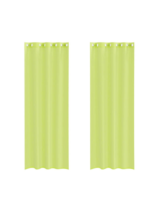 vidaXL Curtain Window with Grommet Green 140x300cm