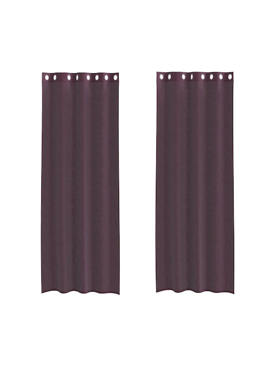 vidaXL Curtain Window with Grommet Purple 140x300cm