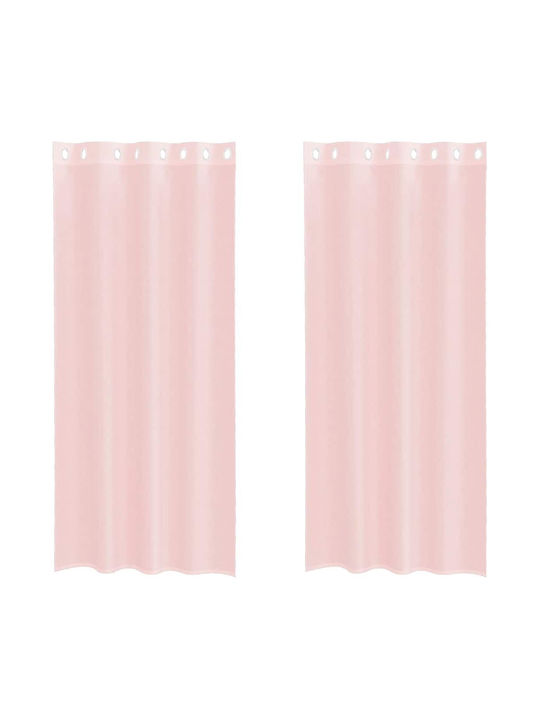 vidaXL Curtain Window with Grommet Pink 140x245cm