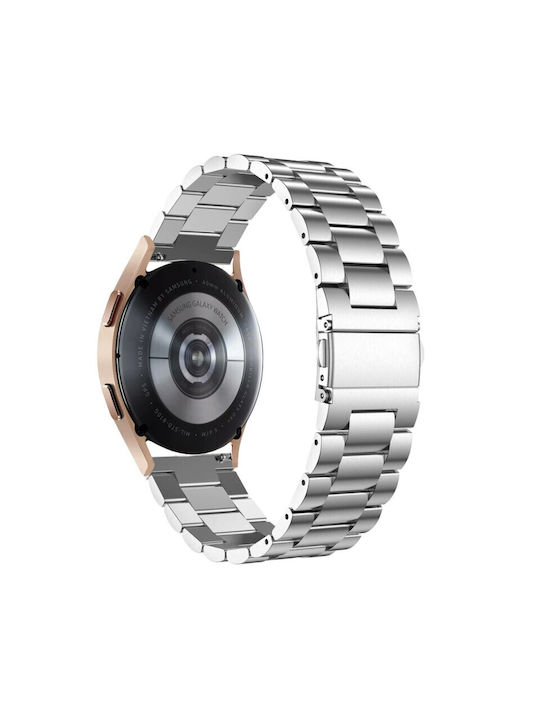 Strap Stainless Steel Silver (Galaxy Watch (46mm) / Gear S3Redmi Watch 5 Active / Watch 5 LiteHuawei Watch GT/GT Pro 2/3/4/5 / Ultimate 46mmHonor GS ProAmazfit GTR 3 / GTR 3 ProRealme Watch S Pro)
