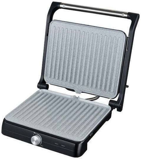 Primo Panini Sandwich Maker Grill with Ceramic Plates 2000W Inox