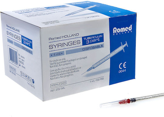 Romed Insulin Syringe Three Parts 1ml G-29 X 1/2" 0.33 X 13mm