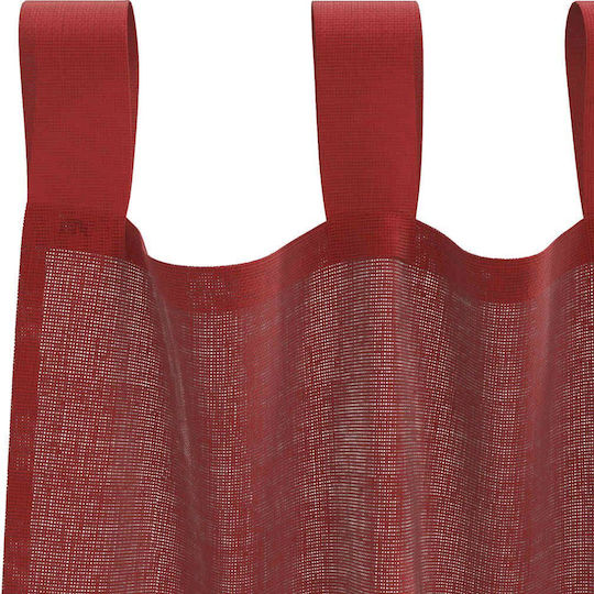 vidaXL Set Perdele Cu Bretele Voile Burgundy 140x260 Cm
