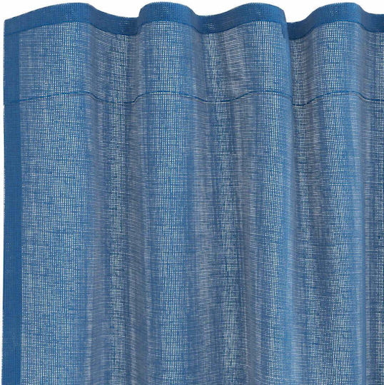 vidaXL Set Perdele Fereastră Cu Coafură Albastră 140x245cm