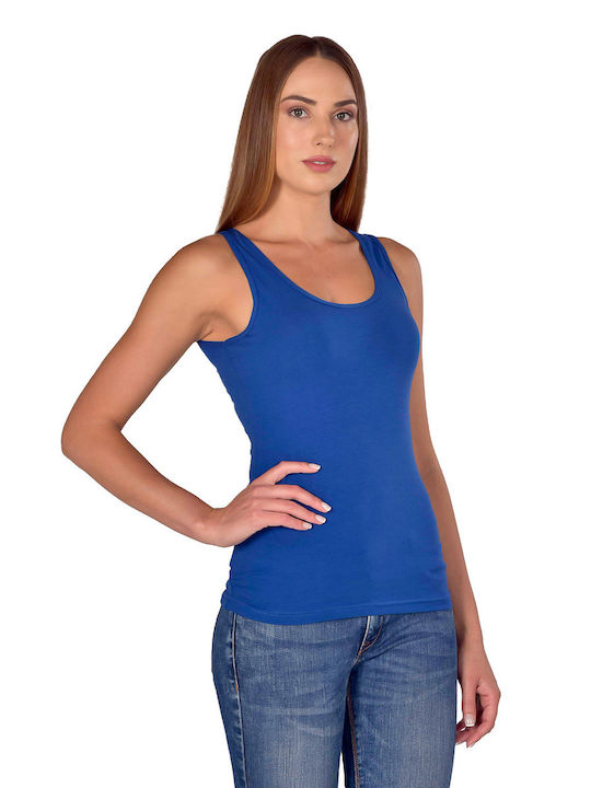 Namaldi Women's Sleeveless Cotton T-Shirt and Racer Back with Racer Back ELECTRIC BLUE