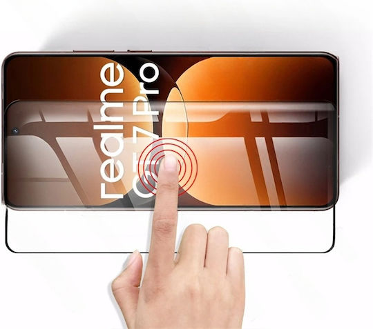 3D 0.3mm Vollkleber Vollflächig gehärtetes Glas Schwarz (Realme GT 7 Pro)