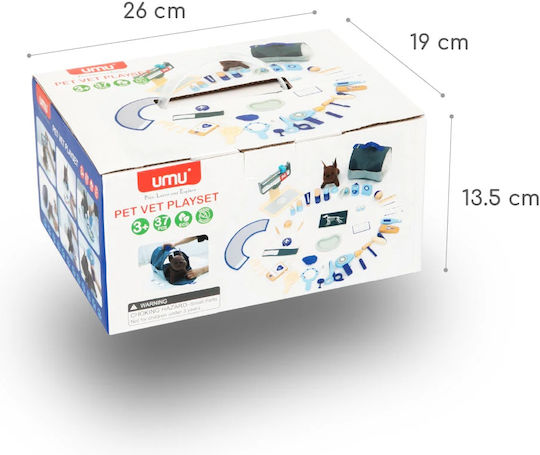 UMU Toys Παιδικό Ιατρικό Σετ από Ξύλο για 3+ Ετών 1τμχ