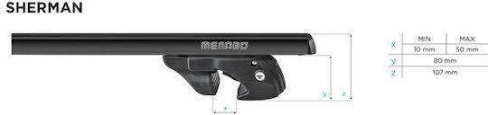 Bare transversale Menabo Sherman negre pentru acoperiș Chevrolet Zafira 2001-2012
