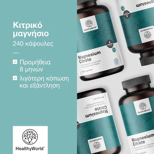 Healthy World Magnesium Citrate 234mg 240 Mützen