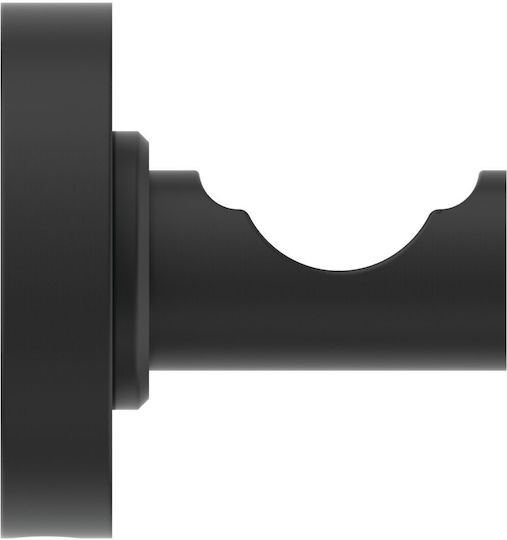 Ideal Standard Iom Άγκιστρο Μπάνιου Μονό με Βίδες Μαύρο