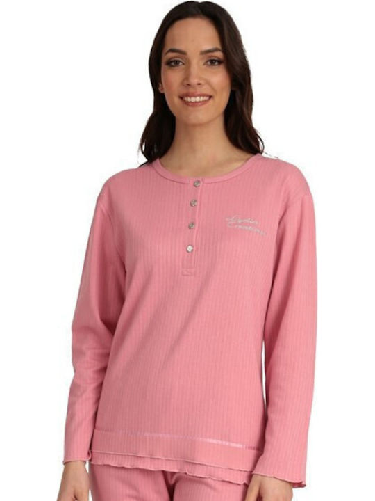 Lydia Creations Set Pijamale pentru Femei Pink