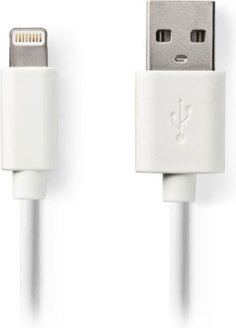 Nedis 233-2479 USB-A to Lightning Cable 12W Λευκό 2m (CCGL39300WT20)